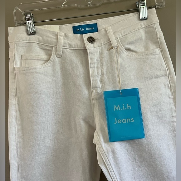 Anthropologie MiH Jeans Womens white Denim‎ Jeans Tomboy Jean Skinny Boyfriend - Picture 4 of 11